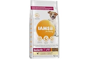 IAMS for Vitality Senior sucha karma dla psów starszych od 8 lat, odpowiednia dla małych i średnich psów, 3 kg