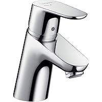 hansgrohe Wasserhahn Focus CoolStart (Armatur mit Auslauf Höhe 70mm und Zugstangen-Ablaufgarnitur) Chrom
