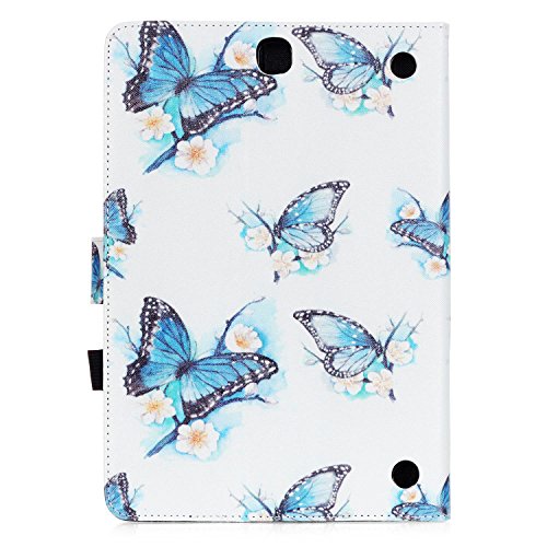 Samsung Galaxy Tab A 9.7 SM-T550 Hülle, Deenor Colorful Painting and Stylish Drawing Wallet Case Book Style PU Leder Flip Protective Stand Schutzhülle Hülle für Samsung Galaxy Tab A 9.7 SM-T550. (Flowers and Butterflies) - 3