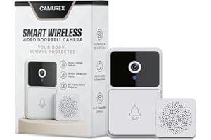 Blarie Camurex Wireless Doorbell Camera - No Subscription Needed - Camerex Smart Video Doorbell, 2-way Audio, Remote App Control, Long-Lasting Battery Life