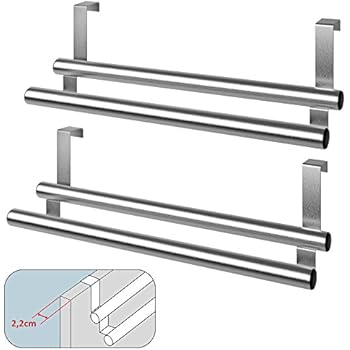 Deuba 2X Handtuchhalter Edelstahl zum einhängen ohne Bohren