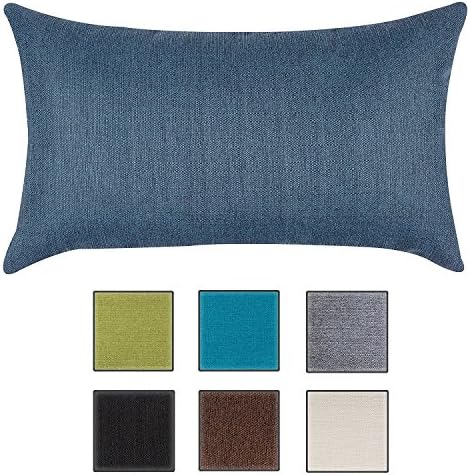 Salosan Sofa pillow, Lounge Cushion, Decorative Scatter Cushion, Hypoallergenic Filling - In 7 Plain Colours, Size 40x70 cm (blue)