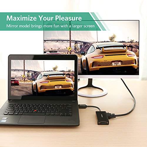 UGREEN Displayport Adapter 3 in 1 Displayport zu HDMI DVI VGA Konverter Adapter 4K für HDTV (Schwarz) - 6