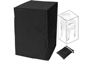 AYGCI Copertura Protettiva per Sedie da Esterno Copertura per sedie da giardino impilabili Mobili Da Giardino Coprisedie da Esterno Tessuto Oxford 210D Anti Polvere Pioggia Sole Neve per Esterni