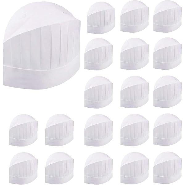 Cappelli Da Chef Di Carta Nera - Confezione Da 50 Pezzi Usa E Getta, Ideale Per Feste E Cucine - Foto 7