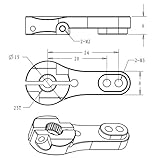 DS3218 RC Servo Wasserdichtes Aluminiumoberteil Einachsiges Servo Metallzahnrad digitales Servo baja 20kg Servo für RC Auto (control angle 270) - 8