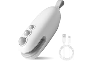 HOUSN Mini Folienschweißgerät 2 in 1 mit Cutter, Wiederaufladbarer Tragbarer Bag Sealer, USB Aufladung Einschweißgerät für Lebensmittel Aufbewahrung und Snacks, Küchen Gadgets （Weiß）