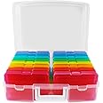 novelinks Photo Case 4" x 6" Photo Box Storage - 16 Inner Photo Keeper Photo Organizer Cases Photos Storage Containers Box for Photos (Multi-Colored)