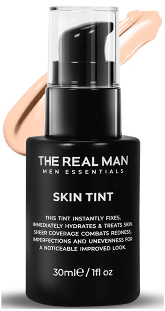 THE REAL MAN Skin Tint | Tinted Moisturizer Lotion For Men For Undetectable Filter Look. (Shade: Ivory)