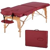 NillFlex MASSAGE TABLE WOODEN BAG TYPE TWO COMPARTMENT BURGUNDY