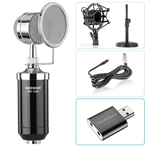 Neewer Micrófono de condensador sobremesa para Windows PC y Mac para 