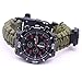 Produktbild HCFKJ Outdoor Survival Watch Armband Paracord Kompass Flint Fire Starter Whistle (E)