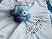 Personalised Blue & White Baby Teddy Comforter / Comfort Blanket.* Great Baby Gift *