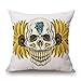 Produktbild beautifulseason Kissen Totenkopf 45,7 x 45,7 cm/45 von 45 cm, beste Passform für Pubs, Mann, Arbeitszimmer, Jugend Mädchen, Limo, ihn beide Seiten