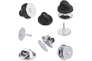 60 paia di tiranti perni posteriori con perni vuoti, FineGood 30 set perni di tenuta a farfalla in metallo perni di bloccaggio perni di bloccaggio e 30 set perni in gomma con supporto in gomma