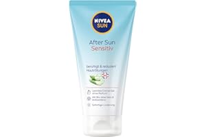 NIVEA SUN After Sun Sensitiv SOS kremowy żel (175 ml), chłodzący żel po opalaniu o działaniu uspokajającym dla skóry, żel do skóry z aloesem bio i antyoksydantem do skóry wrażliwej
