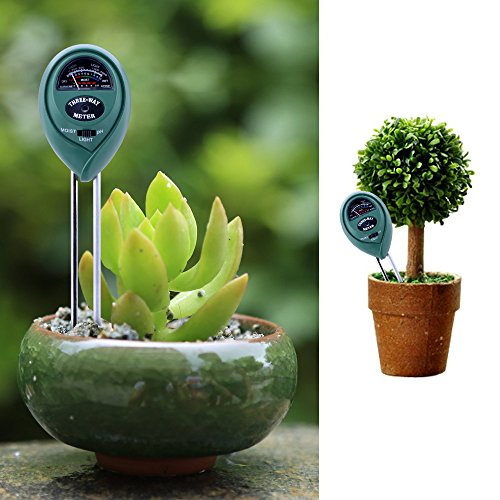 Bodentester digitales Bodenmessgerät für Pflanzen Kuman 2 Packs 3-in-1 Soil Moisture Meter Light and PH acidity Tester Plant Tester Indoor Outdoor Soil Moisture Sensor Meter Plant Care Hygrometer Water Monitor for Garden Farm Lawn KP01 - 7