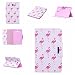 Produktbild Samsung Galaxy Tab A 10.1 SM-T580 Hülle, Schönen Mustern PU Leder Flip Cover Hüllen für Samsung Galaxy Tab A6 10.1" SM-T580 T585 mit Standfunktion Marmor Nähte (Flamingo)