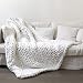 Produktbild Wisdom Nordische Grobe Decke Handgewebte Decke Gestrickte Wolldecke Sofa Decke Arm Dicke Decke, Weiß, Acryl 60 * 60