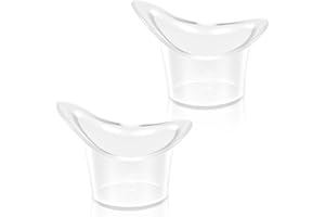 WY LIGHTING LEVEL 2 Stücke 8ml Silikon Augen Bade Augenspülbecher Tasse AugenspüLung Weiche Augen Waschschale Augendusche Wiederverwendbar Badewanne Tragbare Augenbadewanne für Brillen Pflege Beruhigung Müder