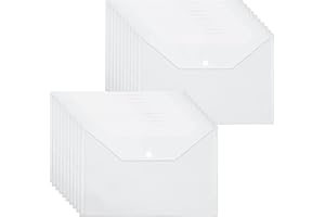 ‎GOYADA GOYADA Transparent Document Wallet, Polypropylene Document Bag with Press Stud for Storing Documents and Envelopes (A5)