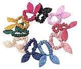 Sanwood 10Pcs Rabbit Ear Hair Tie Bands Style Ponytail Holder