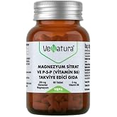 Venatura Magnezyum Sitrat ve P-5-P (Vitamin B6) 60 Tablet AROMASIZ Renkli