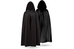 peleryna wampira z kapturem, przebranie Halloween dla dzieci i dorosłych, dwustronna