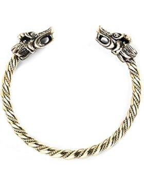 WINDALF Frauen Wikinger-Armreif ~ ROYA ~ Ø 6.3 cm - Vikings - edle Bronze (armb57)