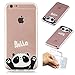 Produktbild SpiritSun iPhone 6 Hülle, iPhone 6S Schutzhülle, TPU Flexible Silikon Case Etui Schutz Durchsichtige Tasche Transparente mit Muster Handyhülle Clear Cover Motiv-Hallo Panda