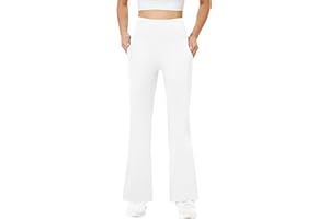 Friptspyg Damen Hose mit Taschen Casual Arbeit Hose High Waist Yogahose Stretch Jogginghose Bootcut Sporthose Freizeit Yoga Pants