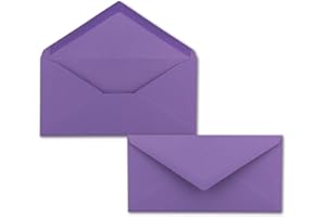 FARBENFROH BY GUSTAV NEUSER Neuser FarbenFroh Enveloppes DIN Long 220 x 110 mm, à patte gommée 50 Umschläge Violett