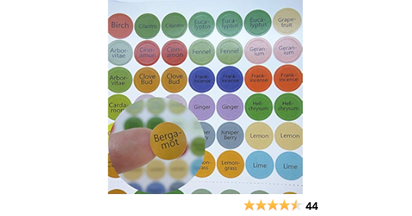 Etiketten Fur Atherische Ole 384 Kappen Aufkleber Mischungen Und Rohlinge Fur Ml Rollflaschen Aromatherapie Set Perfekte Deckel Aufkleber Um Ihre Doterra Junge Lebende Ole Organisiert Zu Halten Amazon De Drogerie Korperpflege