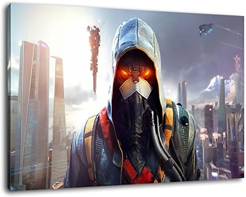 Killzone size 47"x31,5" painting on canvas, XXL huge Pictures completely framed with stretcher, Art print on wall picture with frame