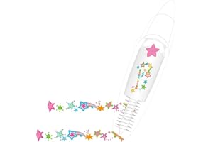 MOBYAT Stylo décoratif de type presse pour animaux DIY – 1/6 pièces, stylo à ruban de décoration en dentelle étoile/fleur/drapeau, ruban correcteur de dessin animé mignon, stylo à ruban décoratif créatif