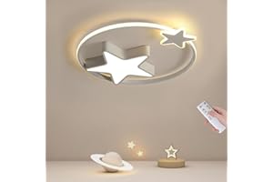LXJCSM Plafoniera Cameretta Bambini 30W Plafoniera Led Soffitto, 45cm Lampadario Cameretta Bambini Dimmerabile con Telecomando, Lampade a Soffitto Cameretta Bambina camera da letto
