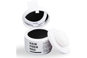 O.C. HAIRCARE Polvere per infoltire i capelli per donne e uomini – per sezioni segrete e attaccatura dei capelli – raccomandata dai saloni leader – 9 colori – polvere resistente (nero)