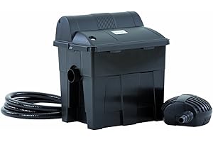 OASE BioSmart 5000 50525 - Filtro di flusso adatto per laghetti fino a 5 m³, sistema di filtraggio, set completo con materiale filtrante, pompa per laghetto e chiarificatore UVC