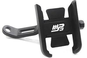 PINNKL Pour Piaggio MP3 250 300 500 HPE Sport Moto Accessoires Guidon Support Pour Téléphone Portable GPS Support De Support (Couleur : Mirror type Black, Taille : 1)