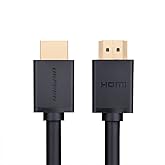 Ugreen UHD 4K Y&uuml;ksek Hızlı Ethernet ve HDMI Kablosu, 2 Metre, Siyah