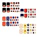 Produktbild Evtech(tm) 4 Art bunte reizende nette Karikatur-Zehe-Nagel-Aufkleber Blumenherz Bowknot Stern voller Nail Wrap Nagel-Abziehbilder Strips Gradient-Nagellack-Strips Nagel-Kunst-Folien-Aufkleber Fashion Style Glitters-Nagel-Kunst-Werkzeug Tatoo