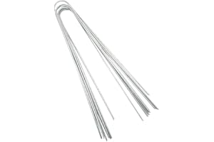 WAKECTS Picchetti da Giardino, 50 pezzi 30cm da Garden Picchetti Staples Multiuso a Forma di U in Acciaio Galvanizzato Garden Picchetti di Fissaggio