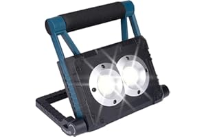 ‎CHILYMES LED Arbeitsleuchte 30W, Akku Strahler Außen, Tragbares Werkstattlampe,Baulampe Solar um 360° drehbar, LED Fluter mit 3 Beleuchtungsmodi, für Baustellenbeleuchtung, Autoreparatur, Aussenbeleuchtung