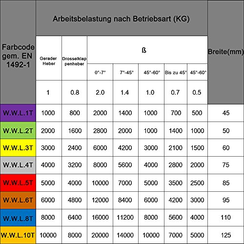 SPEED 6x Rundschlinge Krangurt Hebegurt Kranschlinge 1T 2T 3T Schlupp Hebeschlinge 2m 3m 4m - 7