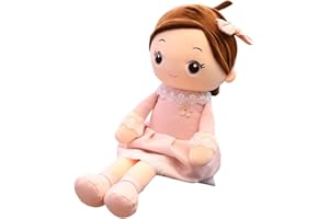 ISAKEN Muñeca de peluche suave y bonita, muñeca de bebé, muñeca suave con ropa y pelo, muñecas rellenas de peluche, juguete de cumpleaños, regalo para niñas y bebés, 40 cm