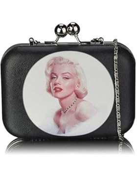 TrendStar Damen Kupplungs Tasche Damen Hart Fall Küssen Sperren Abend Abschlussball Partei Handtasche