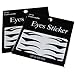 SODIAL(R)Four pairs eyelid eyeliner loaded with eyeliner eyelid stickers affixed black