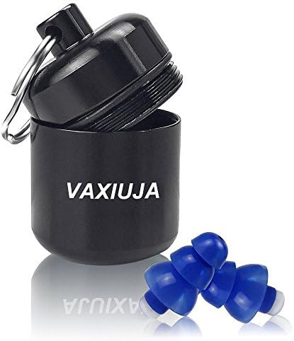 Hearing Protection Ear Plugs,Vaxiuja High Fidelity Earplugs with Aluminium Box for Musicians,DJs,Clubs,Concerts and Festivals - Hearing Protection Ear Plugs for Noisy Music and Environments(Blue)