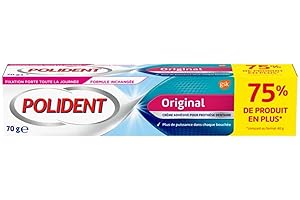Polident Original, Crème Fixative Extra Forte, Pour Prothèses Dentaires Partielles ou Complètes, 70g