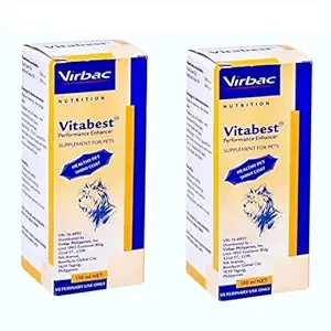 Virbac Vitabest Natural Multi Vitamin Supplement for Dogs -150Ml (Pack of 2)